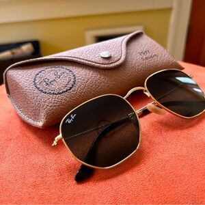 Ray-Ban 3548N Hexagonal Sunglasses in Gold/Green